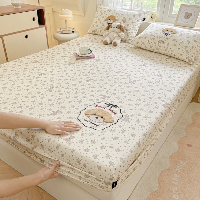 91家纺网 家纺一手货源 找家纺 （总）卡姿家纺 2025秋冬ins小清新印花 — 床笠三件套