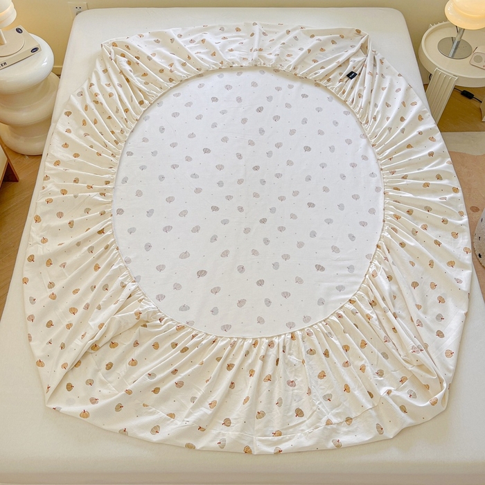 91家纺网 家纺一手货源 找家纺 卡姿家纺 2025秋冬ins小清新印花 — 床笠三件套 小狗南瓜