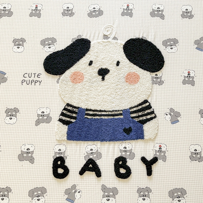 91家纺网 家纺一手货源 找家纺 卡姿家纺 2025秋冬ins小清新印花 — 床笠三件套 小狗雪纳