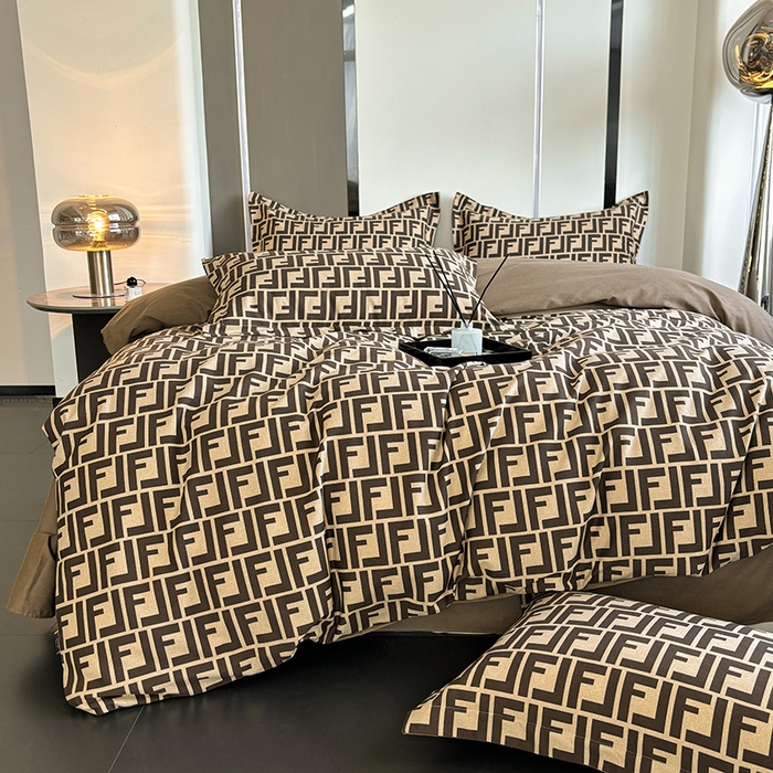 慕木家纺 2025新款A类高端无印风卡通高克重170克阳光暖绒四件套系列 芬迪格