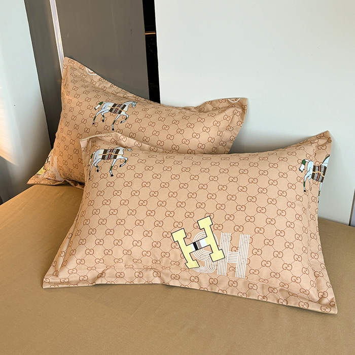 91家纺网 家纺一手货源 找家纺 慕木家纺 2025新款A类高端无印风卡通高克重170克阳光暖绒单被套单品被套单件被套系列 爱马仕-咖