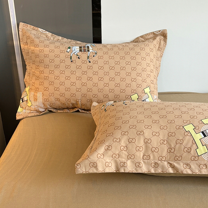 91家纺网 家纺一手货源 找家纺 慕木家纺 2025新款A类高端无印风卡通高克重170克阳光暖绒单被套单品被套单件被套系列 爱马仕-咖