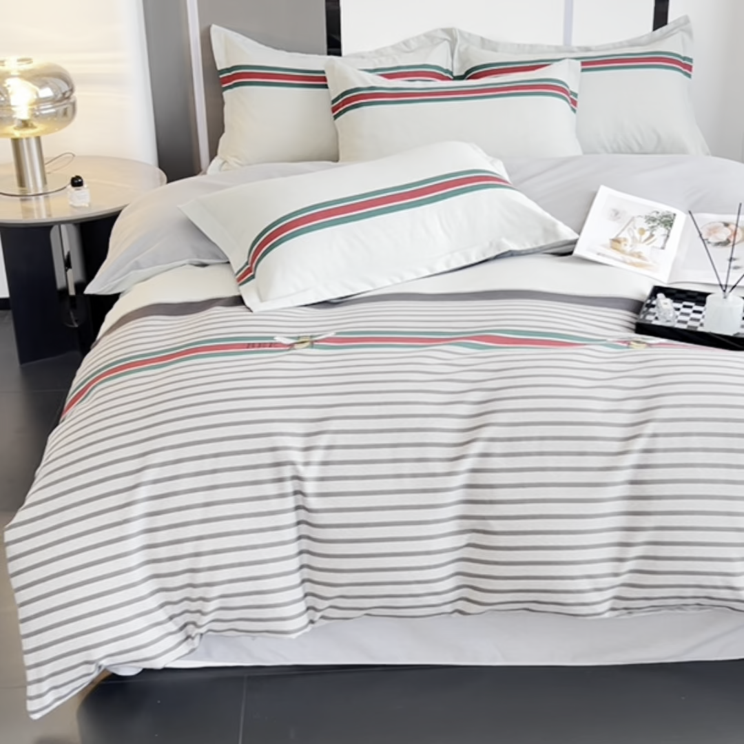 91家纺网 家纺一手货源 找家纺 慕木家纺 2025新款A类高端无印风卡通高克重170克阳光暖绒单被套单品被套单件被套系列 极致生活-灰