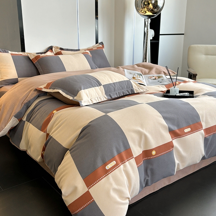 91家纺网 家纺一手货源 找家纺 慕木家纺 2025新款A类高端无印风卡通高克重170克阳光暖绒单被套单品被套单件被套系列 爵士氛围-粉