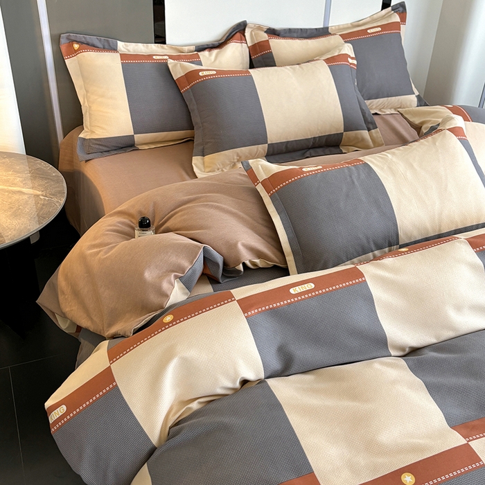 91家纺网 家纺一手货源 找家纺 慕木家纺 2025新款A类高端无印风卡通高克重170克阳光暖绒单被套单品被套单件被套系列 爵士氛围-粉