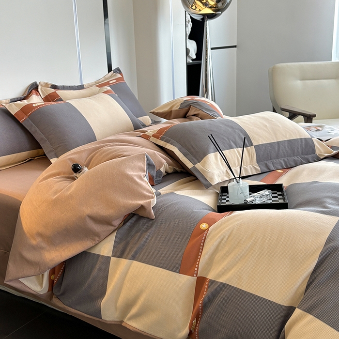 91家纺网 家纺一手货源 找家纺 慕木家纺 2025新款A类高端无印风卡通高克重170克阳光暖绒单被套单品被套单件被套系列 爵士氛围-粉