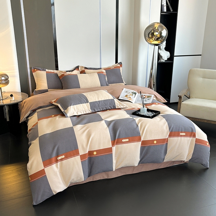 91家纺网 家纺一手货源 找家纺 慕木家纺 2025新款A类高端无印风卡通高克重170克阳光暖绒单被套单品被套单件被套系列 爵士氛围-粉