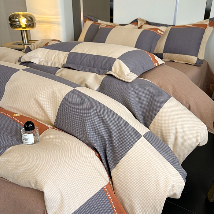 91家纺网 家纺一手货源 找家纺 慕木家纺 2025新款A类高端无印风卡通高克重170克阳光暖绒单被套单品被套单件被套系列 爵士氛围-粉