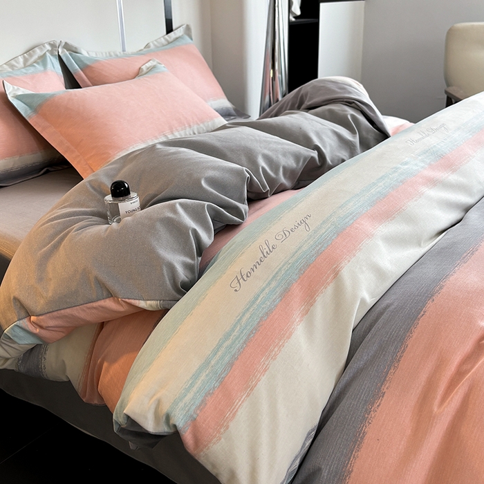 慕木家纺 2025新款A类高端无印风卡通高克重170克阳光暖绒单被套单品被套单件被套系列 乐享主义-粉