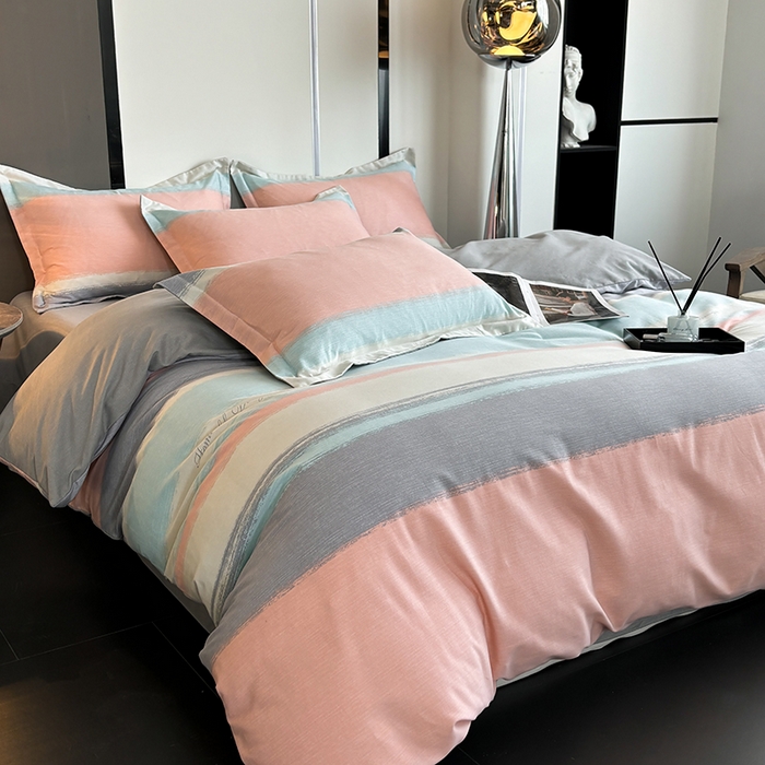 91家纺网 家纺一手货源 找家纺 慕木家纺 2025新款A类高端无印风卡通高克重170克阳光暖绒单被套单品被套单件被套系列 乐享主义-粉