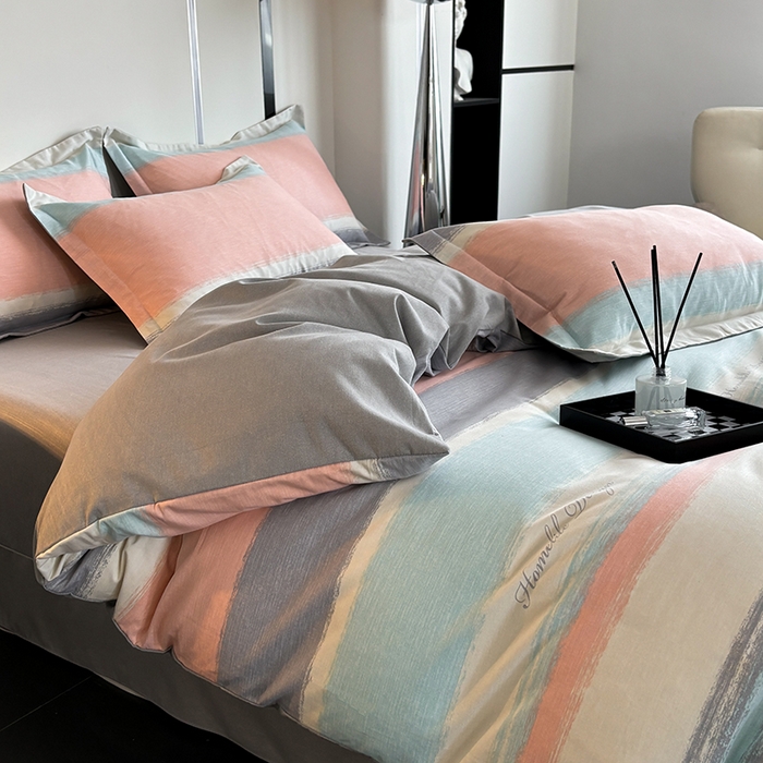 91家纺网 家纺一手货源 找家纺 慕木家纺 2025新款A类高端无印风卡通高克重170克阳光暖绒单被套单品被套单件被套系列 乐享主义-粉