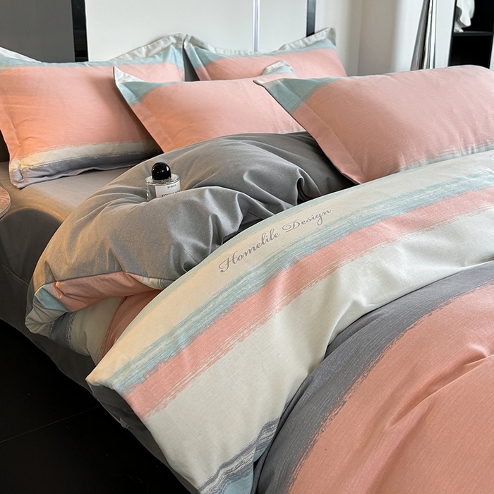 91家纺网 家纺一手货源 找家纺 慕木家纺 2025新款A类高端无印风卡通高克重170克阳光暖绒单被套单品被套单件被套系列 乐享主义-粉