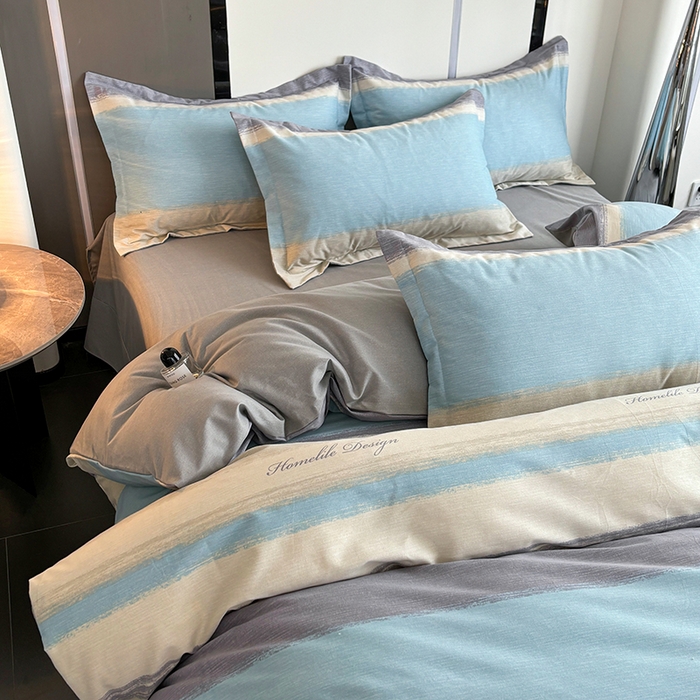 91家纺网 家纺一手货源 找家纺 慕木家纺 2025新款A类高端无印风卡通高克重170克阳光暖绒单被套单品被套单件被套系列 乐享主义-蓝