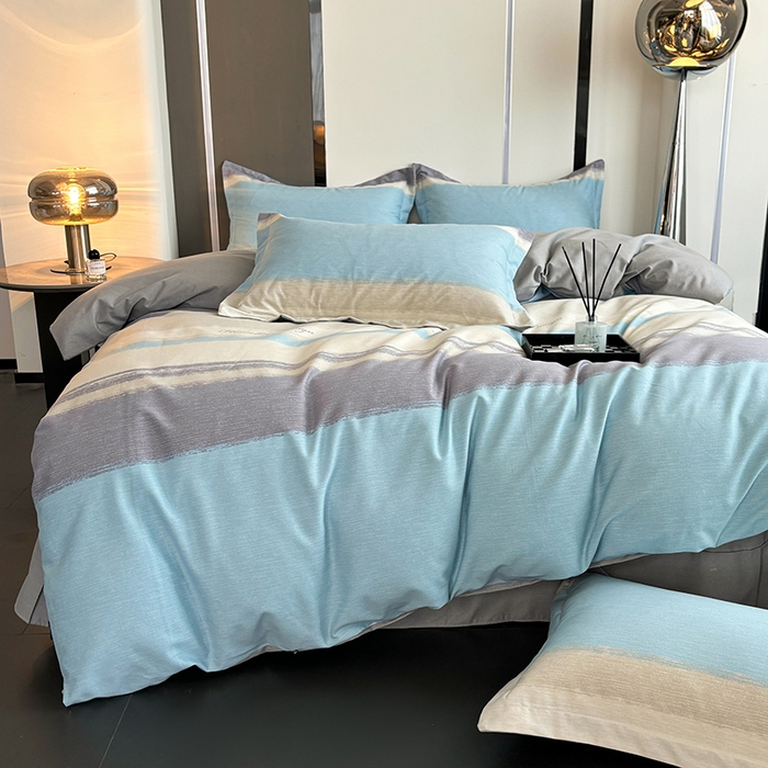 91家纺网 家纺一手货源 找家纺 慕木家纺 2025新款A类高端无印风卡通高克重170克阳光暖绒单被套单品被套单件被套系列 乐享主义-蓝