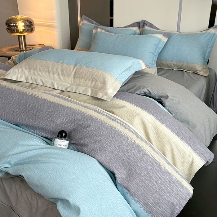 91家纺网 家纺一手货源 找家纺 慕木家纺 2025新款A类高端无印风卡通高克重170克阳光暖绒单被套单品被套单件被套系列 乐享主义-蓝