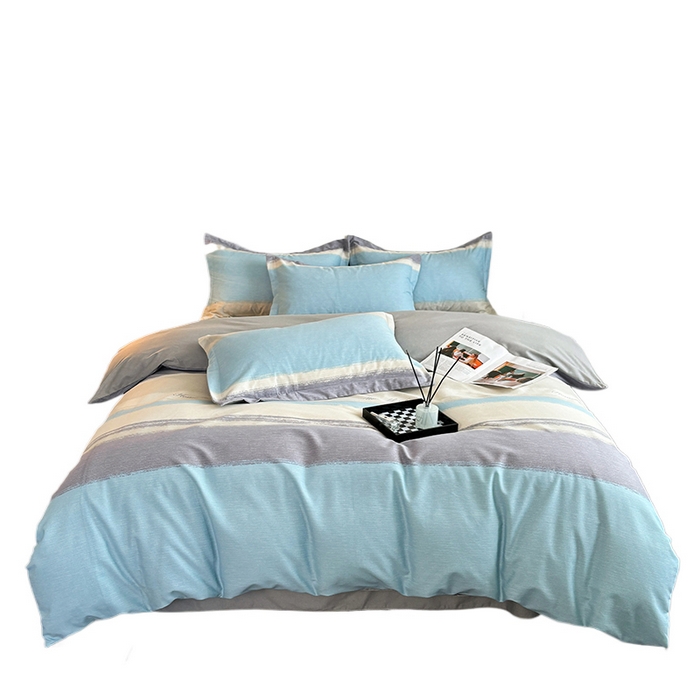 91家纺网 家纺一手货源 找家纺 慕木家纺 2025新款A类高端无印风卡通高克重170克阳光暖绒单被套单品被套单件被套系列 乐享主义-蓝