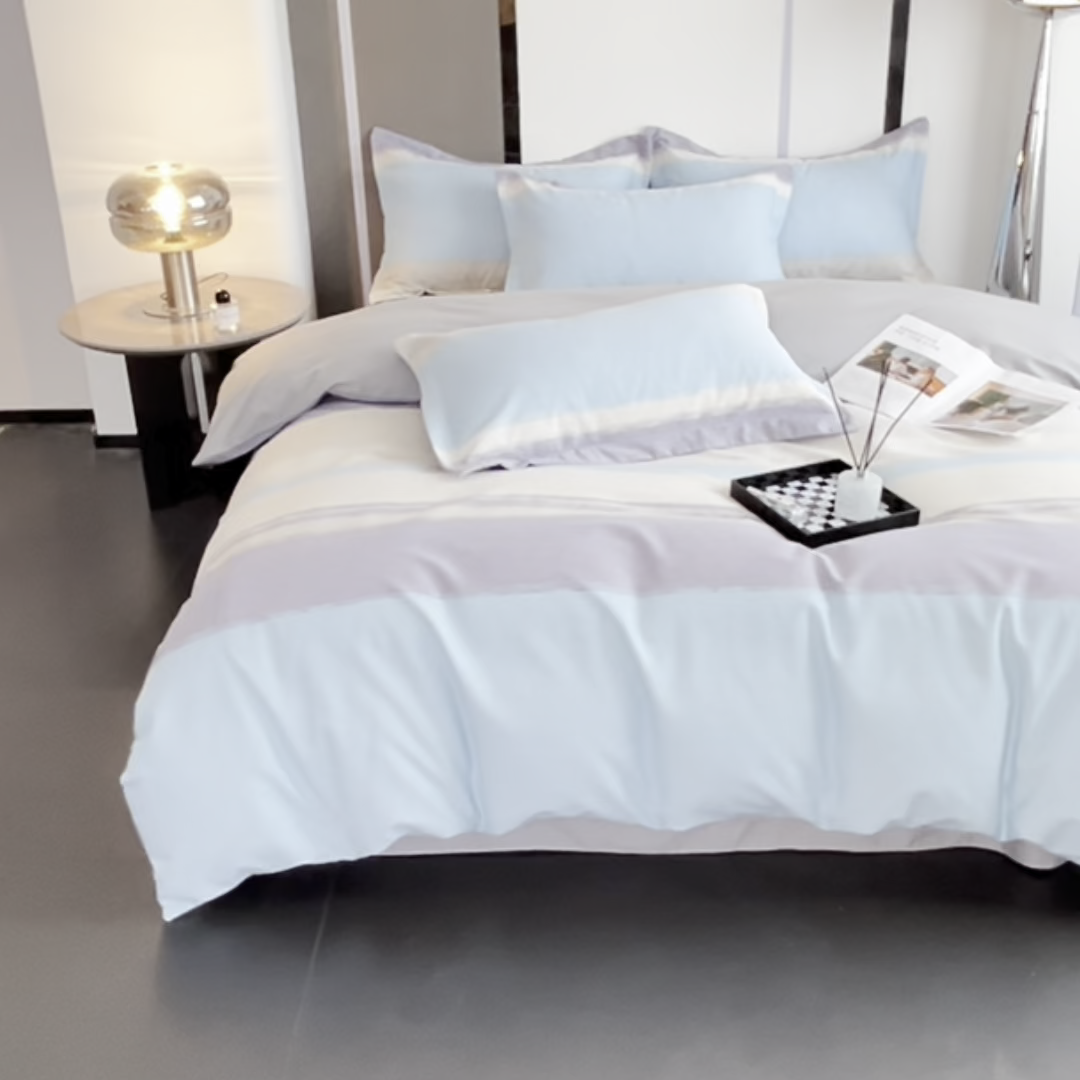 91家纺网 家纺一手货源 找家纺 慕木家纺 2025新款A类高端无印风卡通高克重170克阳光暖绒单被套单品被套单件被套系列 乐享主义-蓝