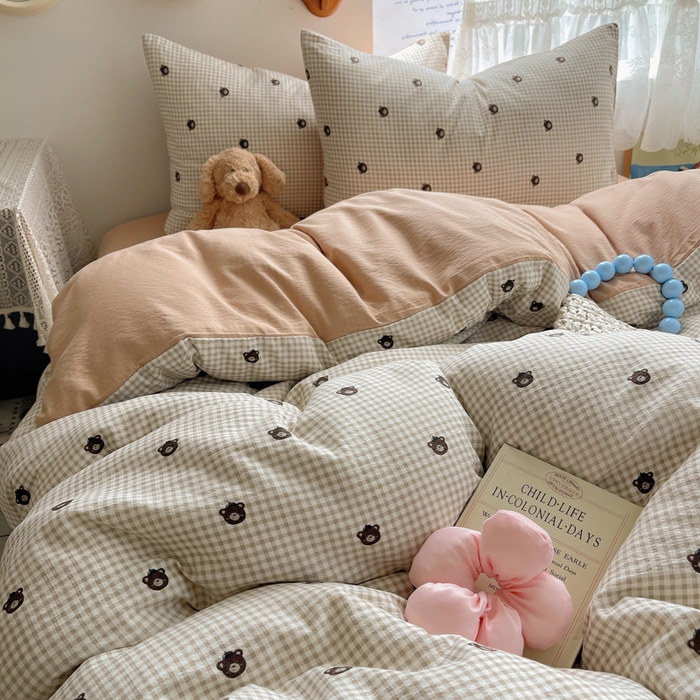 91家纺网 家纺一手货源 找家纺 沐芷 2025 木棉双层纱A类四件套直播 开学季宿舍三件套  单被套/四件套--提供买家秀 彼岸-罗格先生