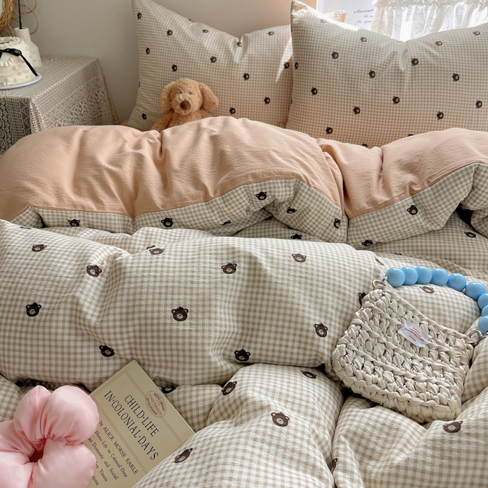 91家纺网 家纺一手货源 找家纺 沐芷 2025 木棉双层纱A类四件套直播 开学季宿舍三件套  单被套/四件套--提供买家秀 彼岸-罗格先生