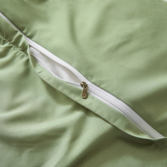 91家纺网 家纺一手货源 找家纺 缘生活  2025新款长年供货四季通用高端大气阳离子球球+流苏四件套 阳离子球球+流苏抹茶绿