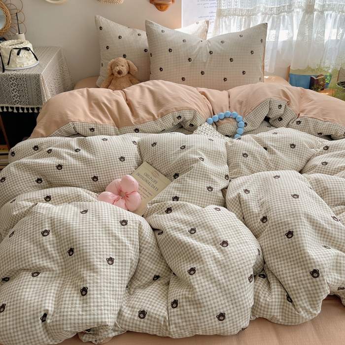 91家纺网 家纺一手货源 找家纺 沐芷 2025 木棉双层纱A类四件套直播 开学季宿舍三件套  单被套/四件套--提供买家秀 彼岸-罗格先生