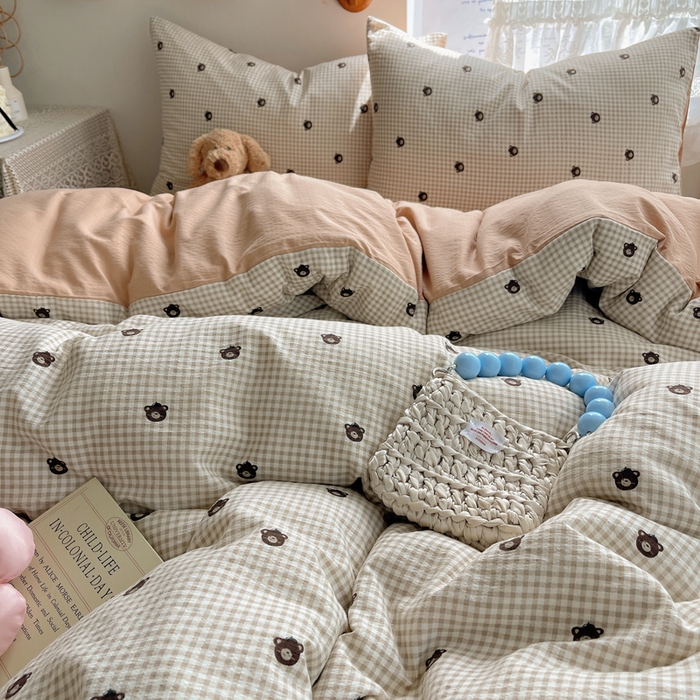 91家纺网 家纺一手货源 找家纺 沐芷 2025 木棉双层纱A类四件套直播 开学季宿舍三件套  单被套/四件套--提供买家秀 彼岸-罗格先生