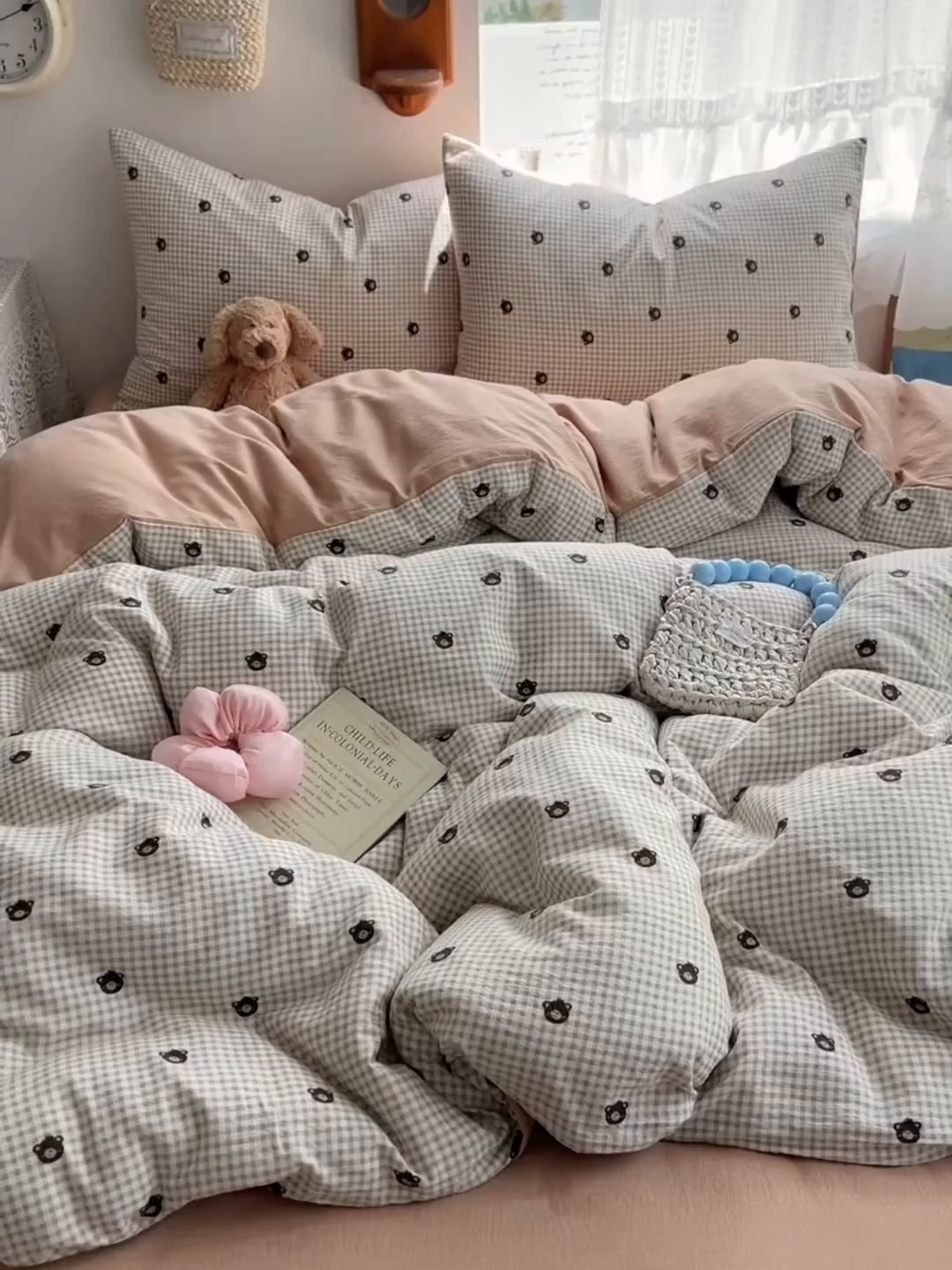 91家纺网 家纺一手货源 找家纺 沐芷 2025 木棉双层纱A类四件套直播 开学季宿舍三件套  单被套/四件套--提供买家秀 彼岸-罗格先生