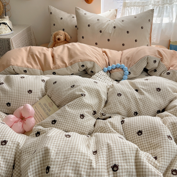 91家纺网 家纺一手货源 找家纺 沐芷 2025 木棉双层纱A类四件套直播 开学季宿舍三件套  单被套/四件套--提供买家秀 彼岸-罗格先生