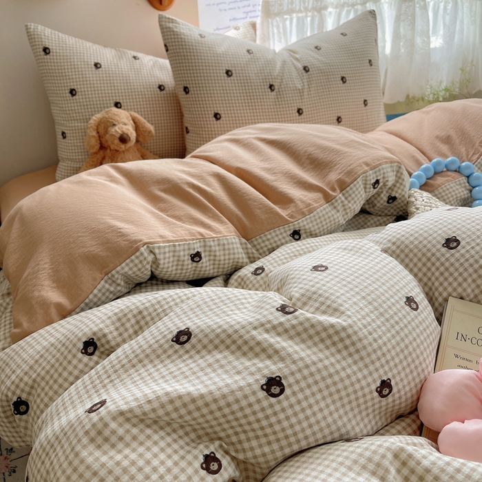 91家纺网 家纺一手货源 找家纺 沐芷 2025 木棉双层纱A类四件套直播 开学季宿舍三件套  单被套/四件套--提供买家秀 彼岸-罗格先生