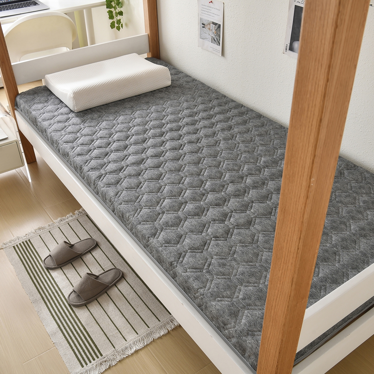 91家纺网 家纺一手货源 找家纺 （总）乳胶床垫遮盖物软垫单人学生宿舍家用榻榻米海绵垫褥租房地铺抗菌