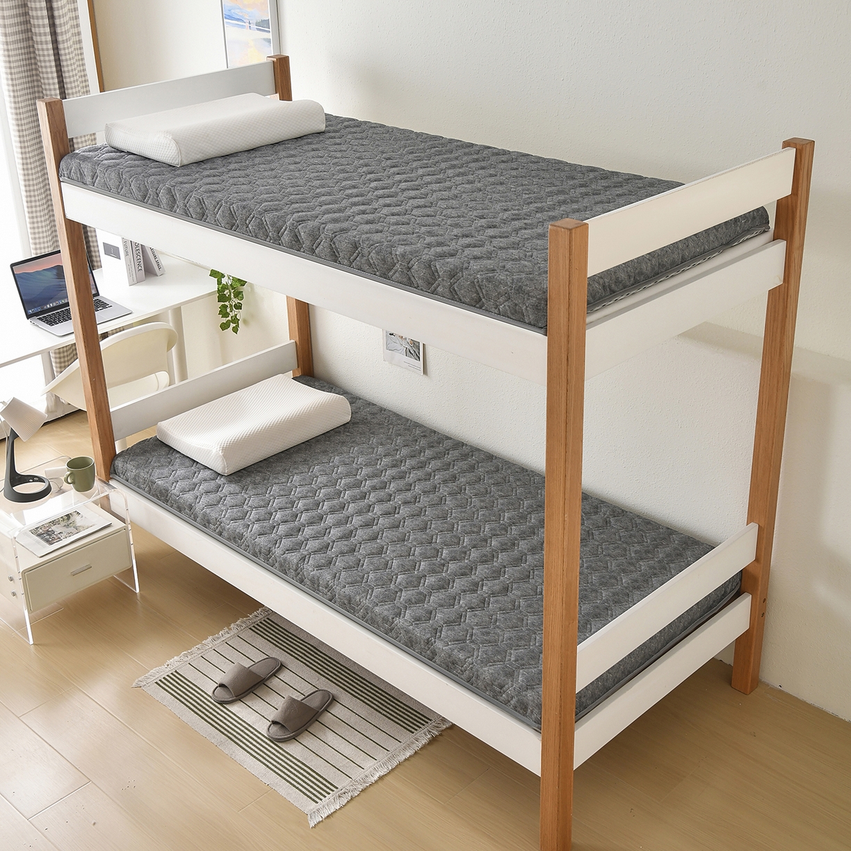 91家纺网 家纺一手货源 找家纺 圣之寐  2025新款学生床垫 灰色