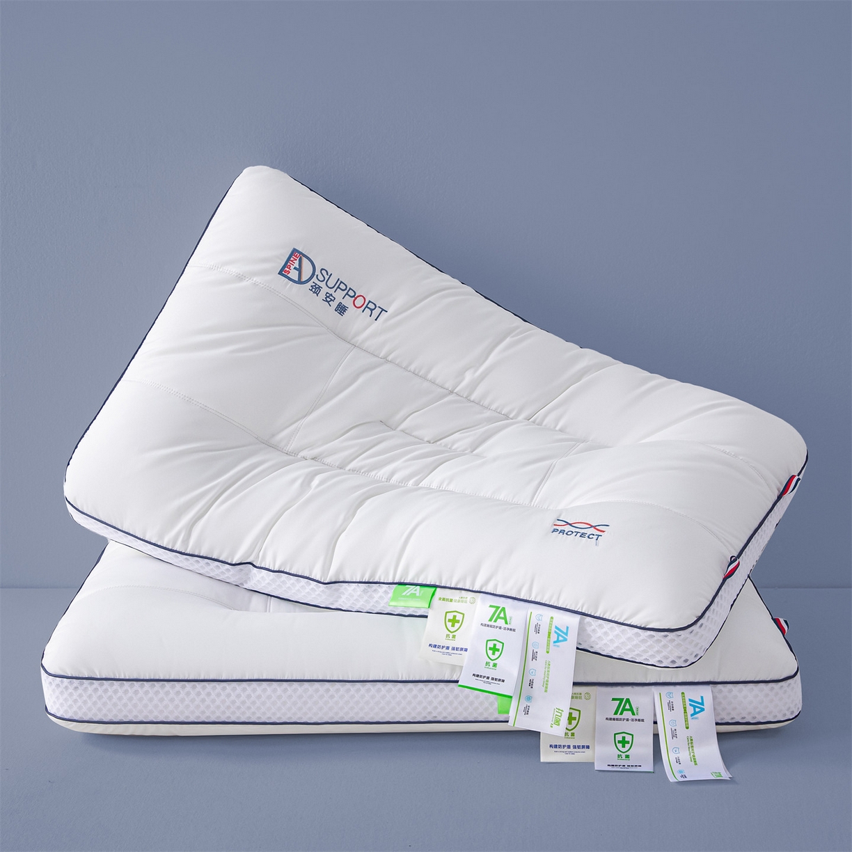 91家纺网 家纺一手货源 找家纺 （总）麦肯锡 2025新款7A抗菌颈安睡枕枕头枕芯