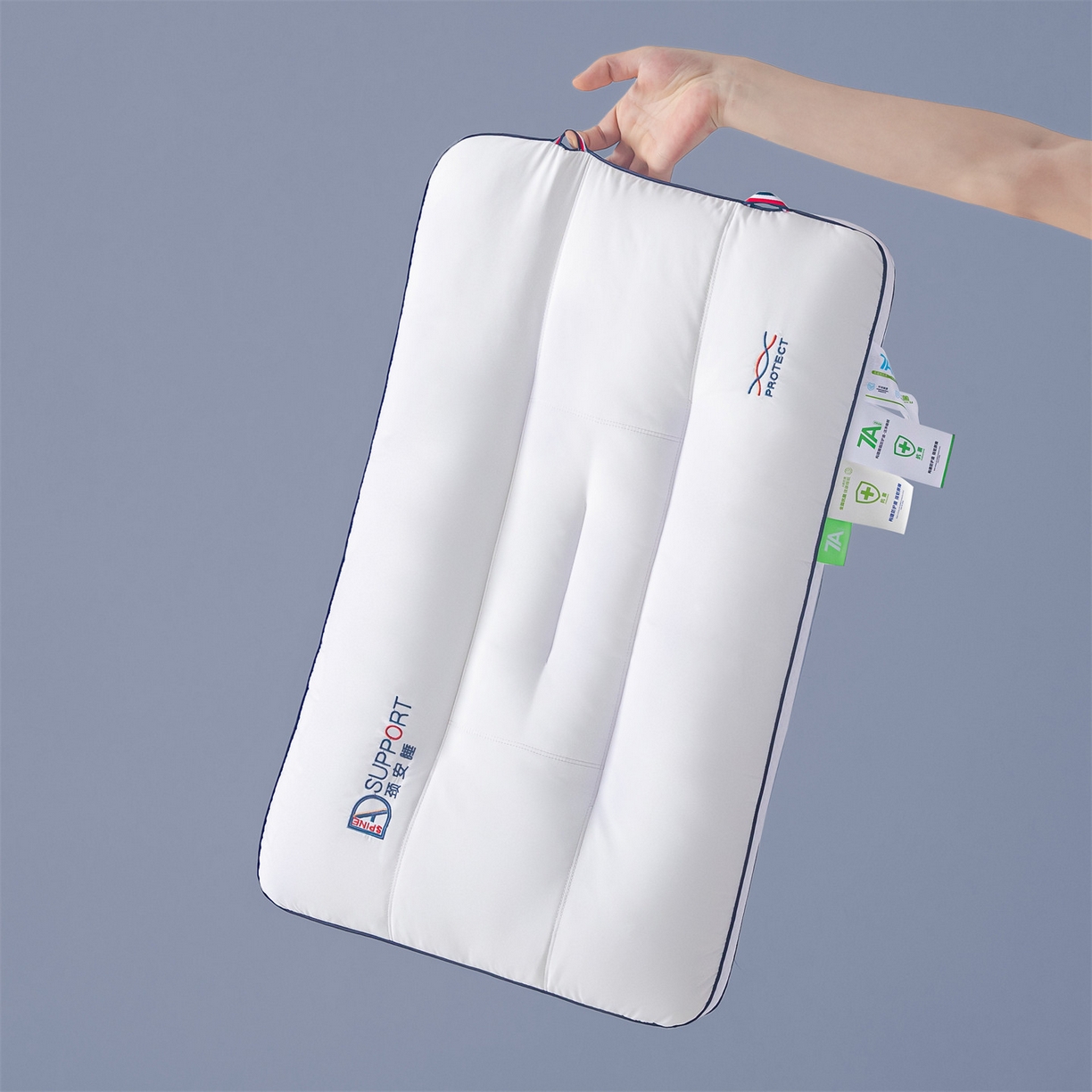 91家纺网 家纺一手货源 找家纺 （总）麦肯锡 2025新款7A抗菌颈安睡枕枕头枕芯