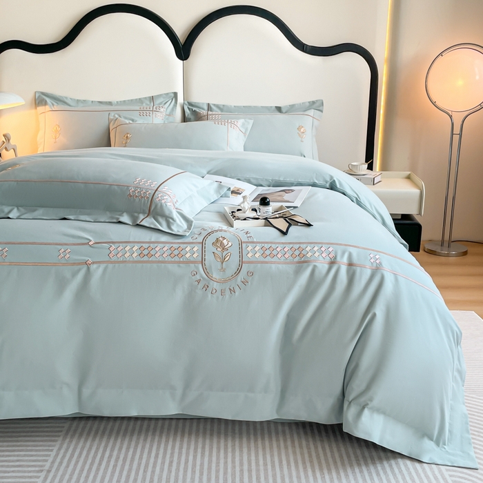 91家纺网 家纺一手货源 找家纺 （总）桃园 2025新款A类长绒棉全棉纯棉不掉毛磨毛高端礼盒四件套-克里斯