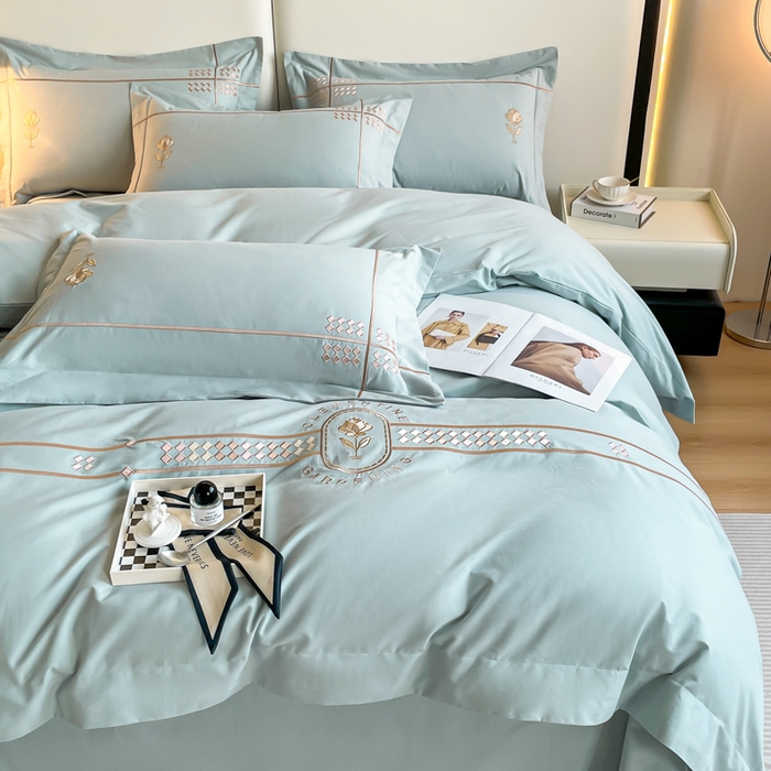 91家纺网 家纺一手货源 找家纺 （总）桃园 2025新款A类长绒棉全棉纯棉不掉毛磨毛高端礼盒四件套-克里斯