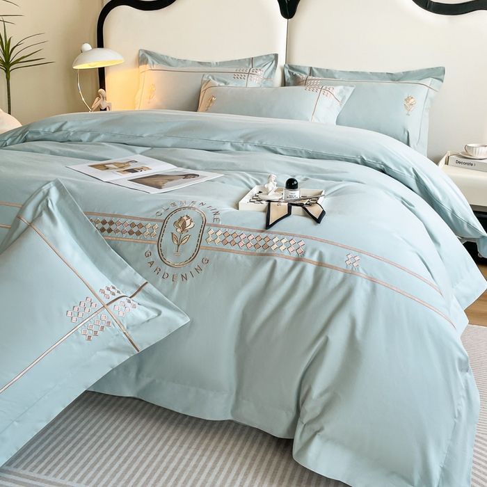 91家纺网 家纺一手货源 找家纺 （总）桃园 2025新款A类长绒棉全棉纯棉不掉毛磨毛高端礼盒四件套-克里斯