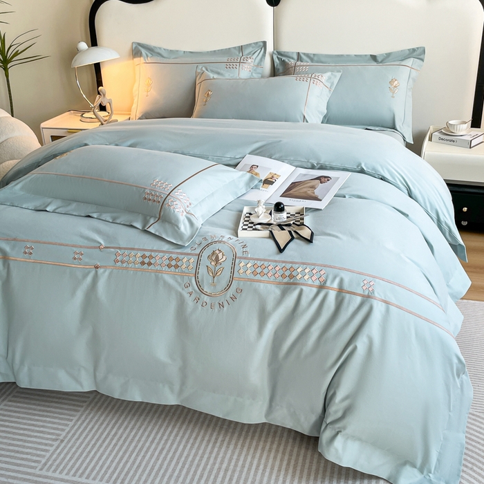 91家纺网 家纺一手货源 找家纺 （总）桃园 2025新款A类长绒棉全棉纯棉不掉毛磨毛高端礼盒四件套-克里斯