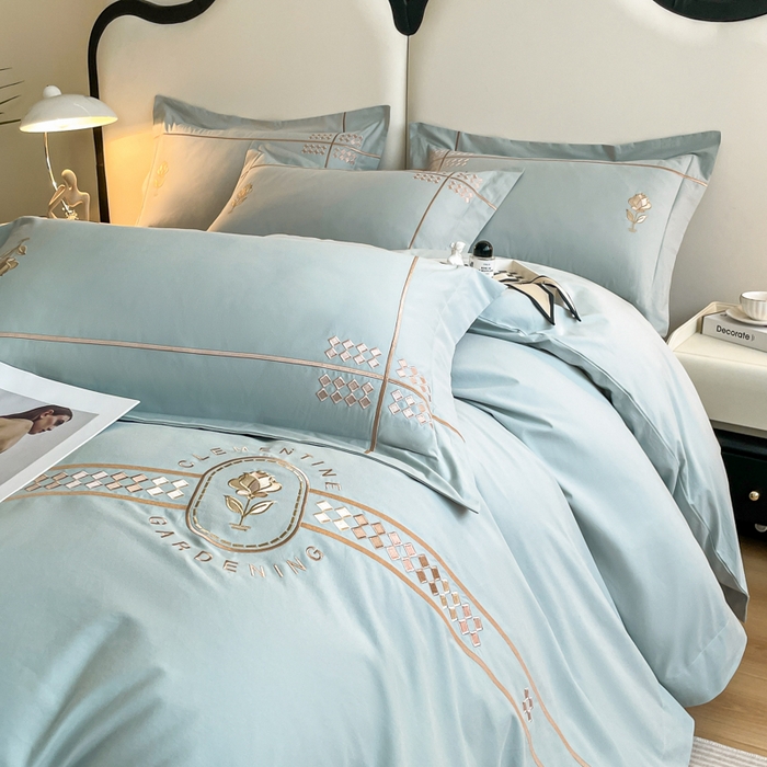 91家纺网 家纺一手货源 找家纺 （总）桃园 2025新款A类长绒棉全棉纯棉不掉毛磨毛高端礼盒四件套-克里斯