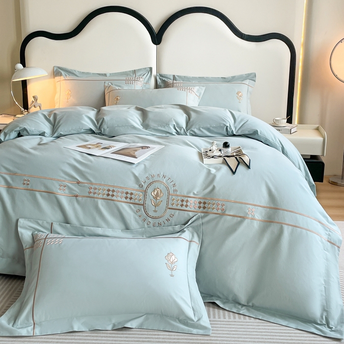 91家纺网 家纺一手货源 找家纺 （总）桃园 2025新款A类长绒棉全棉纯棉不掉毛磨毛高端礼盒四件套-克里斯