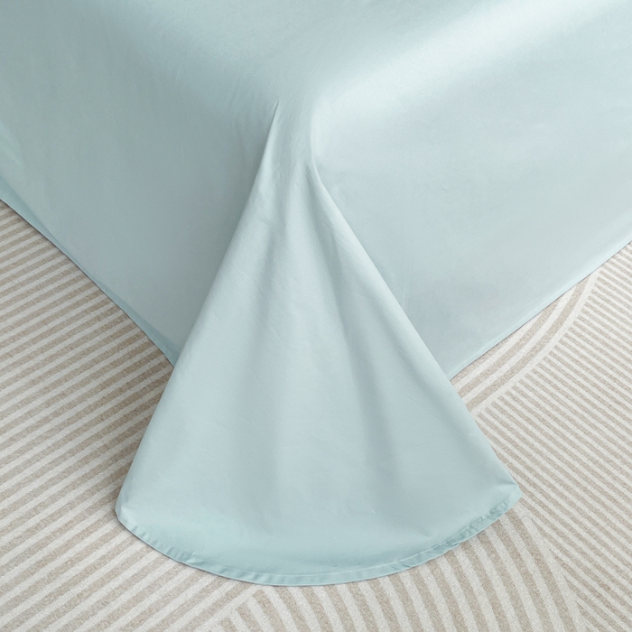 91家纺网 家纺一手货源 找家纺 桃园 2025新款A类长绒棉全棉纯棉不掉毛磨毛高端礼盒四件套-克里斯 克里斯-飘蓝