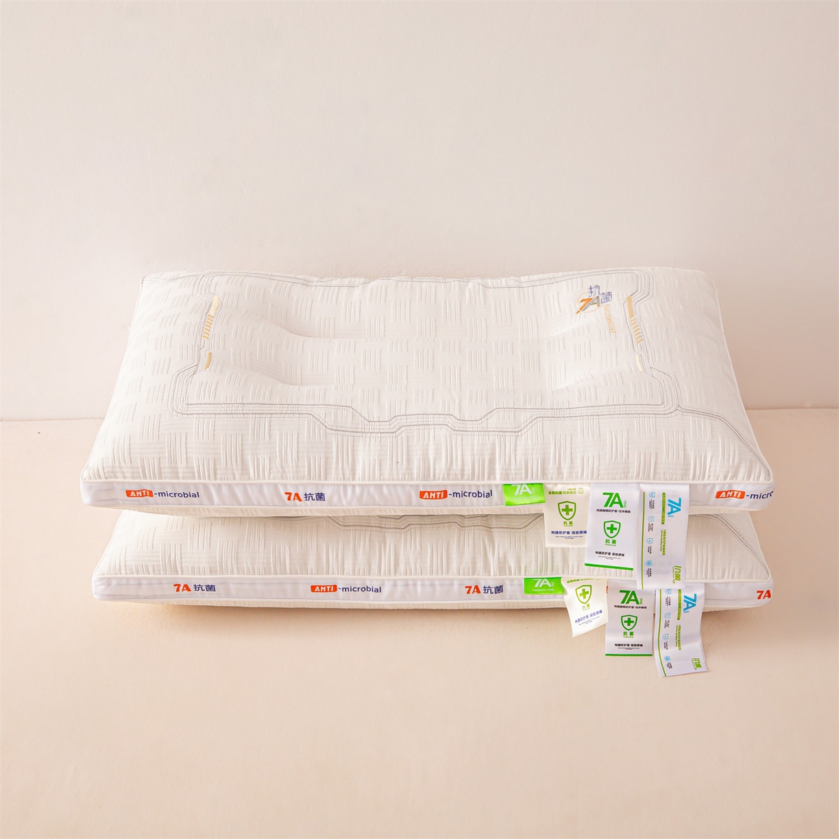 91家纺网 家纺一手货源 找家纺 （总）麦肯锡 2025新款7A抗菌定型低枕 枕头枕芯