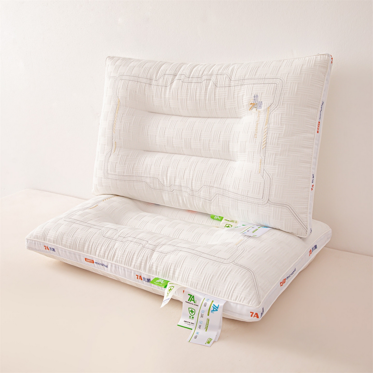 91家纺网 家纺一手货源 找家纺 （总）麦肯锡 2025新款7A抗菌定型低枕 枕头枕芯