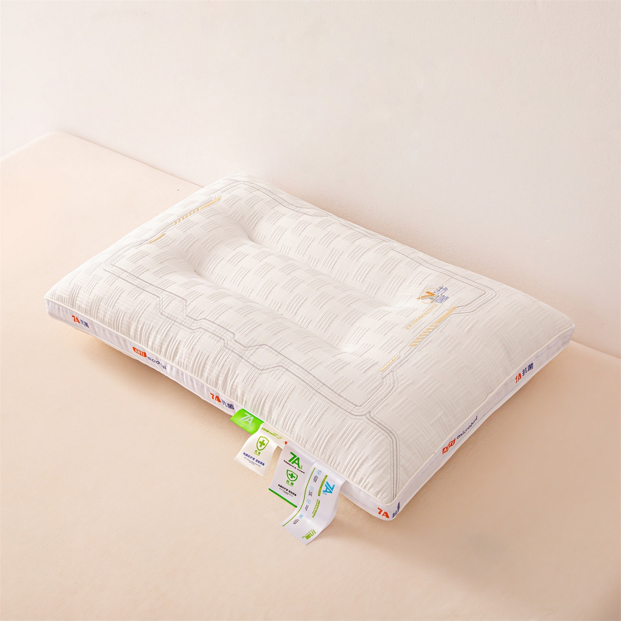 91家纺网 家纺一手货源 找家纺 （总）麦肯锡 2025新款7A抗菌定型低枕 枕头枕芯