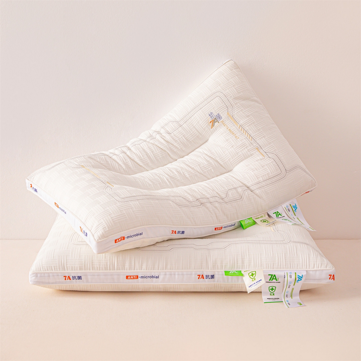 91家纺网 家纺一手货源 找家纺 （总）麦肯锡 2025新款7A抗菌定型低枕 枕头枕芯