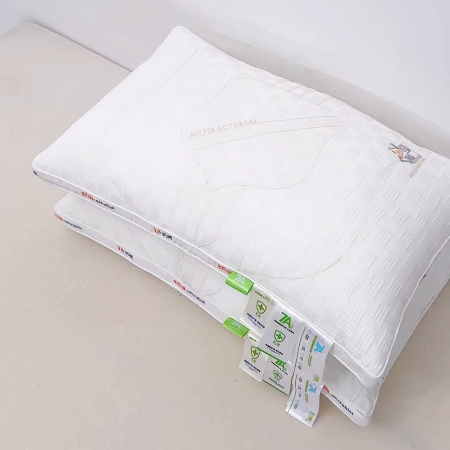 91家纺网 家纺一手货源 找家纺 麦肯锡 2025新款7A抗菌酒店羽丝绒高枕 枕头枕芯 7A抗菌酒店羽丝绒高枕-白色 48x74cm/只