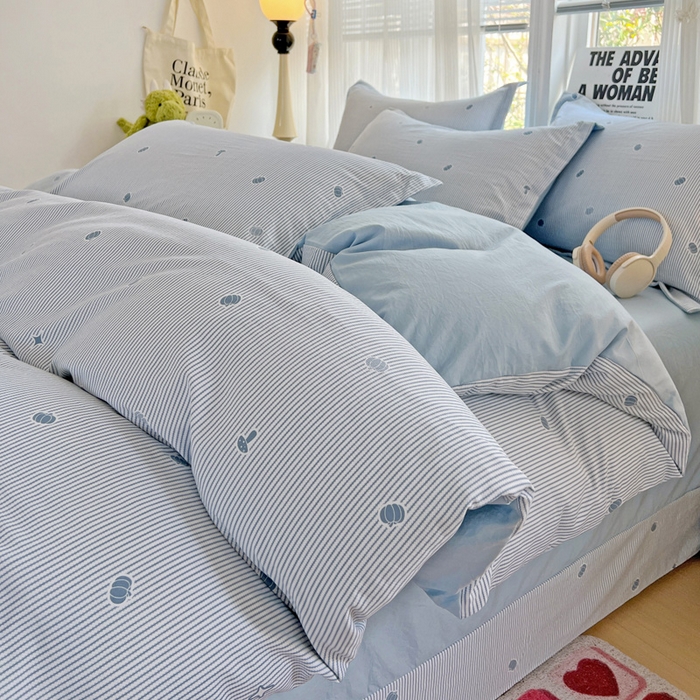 91家纺网 家纺一手货源 找家纺 （总）欢博莱  2025新款仿纯棉四件套学生宿舍三件套单被套