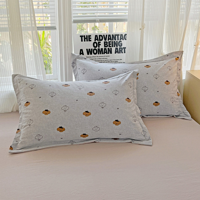 91家纺网 家纺一手货源 找家纺 欢博莱  2025新款仿纯棉四件套学生宿舍三件套单被套 恋恋熊