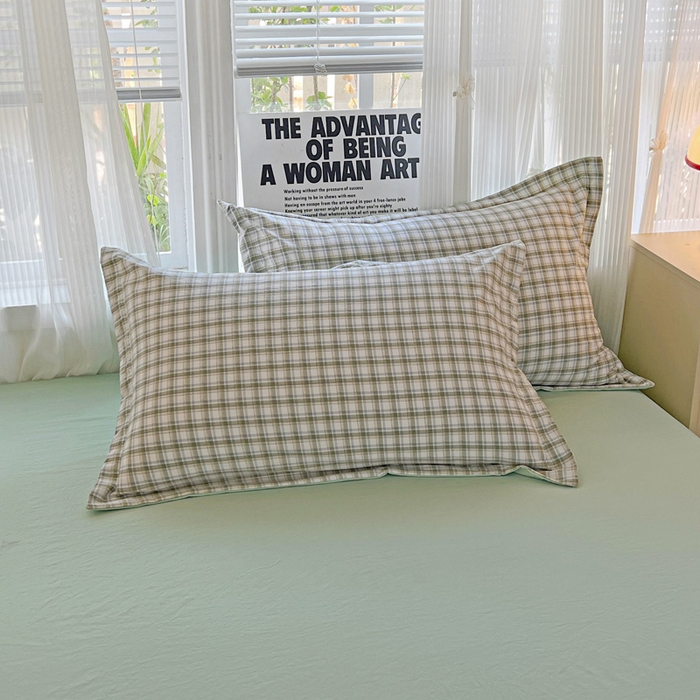 91家纺网 家纺一手货源 找家纺 欢博莱  2025新款仿纯棉四件套学生宿舍三件套单被套 麦斯-绿