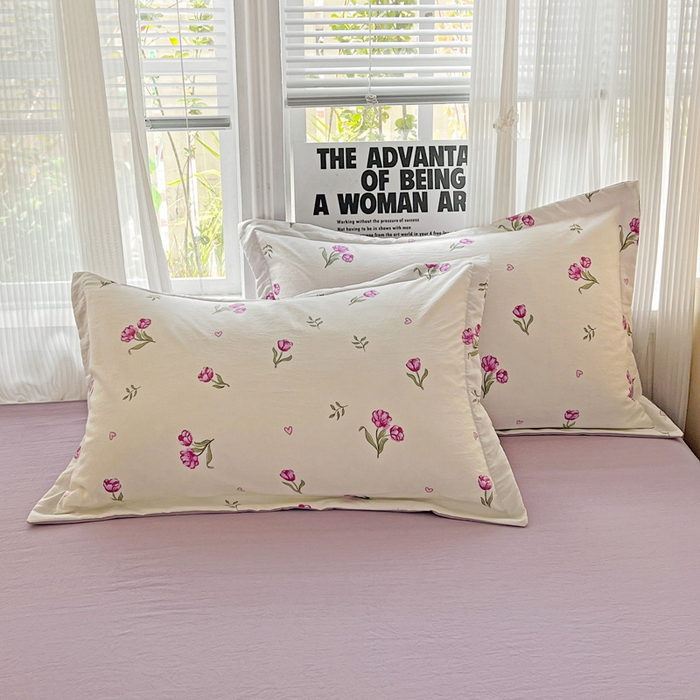 91家纺网 家纺一手货源 找家纺 欢博莱  2025新款仿纯棉四件套学生宿舍三件套单被套 明媚-紫