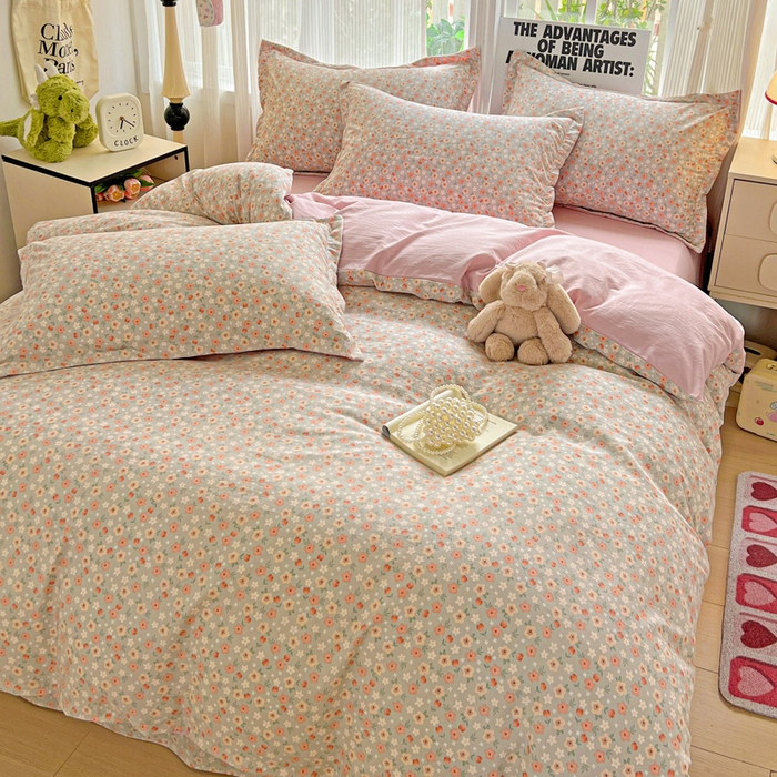 91家纺网 家纺一手货源 找家纺 欢博莱  2025新款仿纯棉四件套学生宿舍三件套单被套 太妃糖-绿